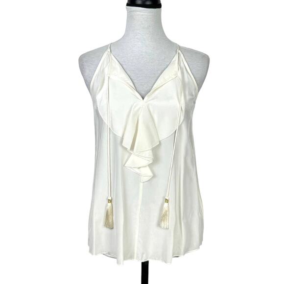 Lilly Pulitzer NWT Lachelle Top Ivory Cream 100% Silk Halter Slip Tank - Picture 1 of 11
